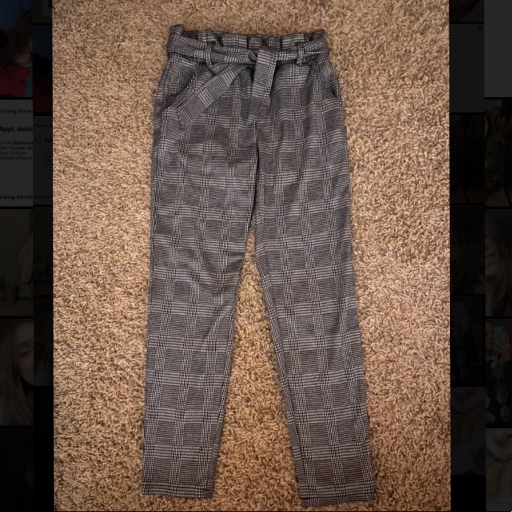 Black and white patterned pants